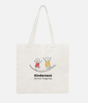 Tote bag with "Kindernest" print